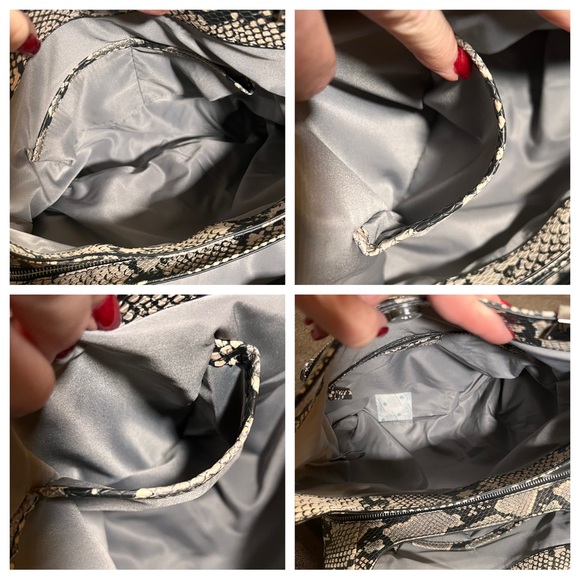 New I.N.C. International Concepts Trippii Chain Tote Snakeskin Design - Picture 12 of 15